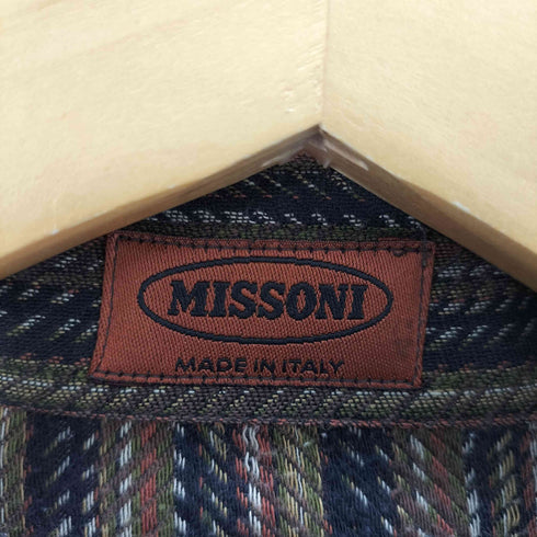 ミッソーニ MISSONI 総柄 レギュラーカラーシャツ メンズ EUR:48